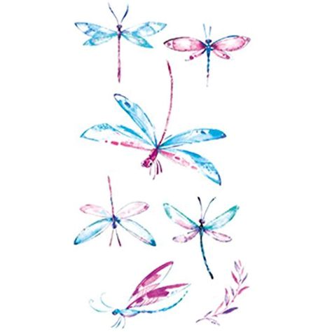 Bee Anime, Mystical Drawings, Dragonfly Symbolism, Foil Tattoo, Dragonfly Tattoo Design, Large Temporary Tattoos, Watercolor Dragonfly, Pink Dragonfly, Temporary Tattoo Sleeves