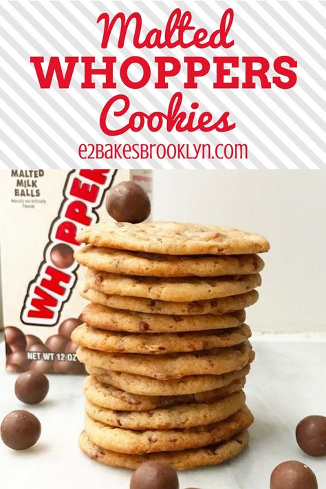 Malted Milk Ball Cookies, Whoppers Cookies, Malted Milk Balls Recipe, Whoppers Candy, Dessert Corner, Malt Recipe, Milk Balls, Special Cookies, Crumble Cookie