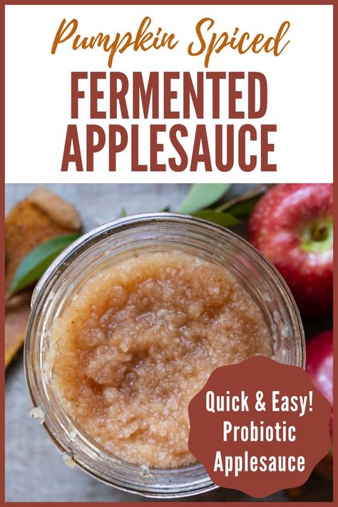 fermented applesauce Fermented Applesauce, Fermented Pumpkin, Honey Pumpkin Pie, Fermented Apples, Soaking Grains, Homemade Applesauce Recipe, Fermentation Station, Fermented Fruit, Fermented Vegetables Recipes