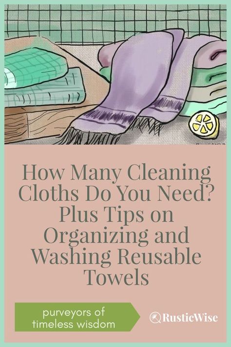 How many reusable cleaning cloths do you need? Let's break it down. Diy Cleaning Cloths, Organized House, Cleaning Habits, Laundry Cleaning, Cleaning Rags, Cleaning Cloths, Doing Laundry, The Switch, Clean Laundry