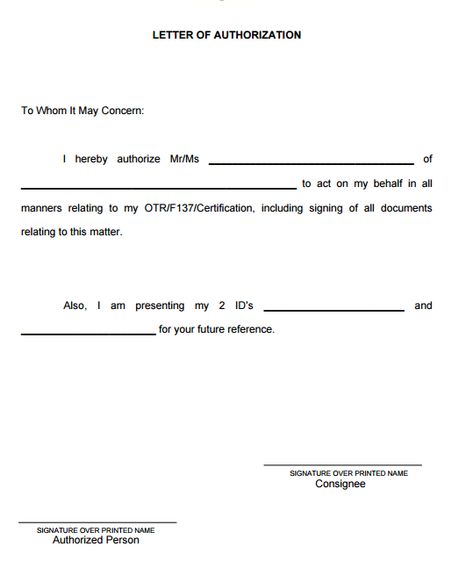 5+ Authorization Letter Samples To Act on Behalf - Word Excel Templates Consent Letter Sample, Consent Letter, Letter Format Sample, Authorization Letter, Biodata Format, Sight Words List, Biomechanical Tattoo, Finger Plays, Letter Example