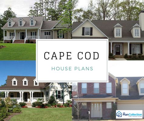 One of the most notable features of these Cape Cod home plans is the prominent roof   line, which extends across the house. #CapeCod Cape Cod With Attached Garage, Cape Cod With Dormers, Expanded Cape Cod House, Cape Cod House Floor Plans, Modern Cape Cod Exterior, Cape Cod Floor Plans, Modern Cape Cod House Exterior, Cape Cod House Interior Ideas, Cape House Plans