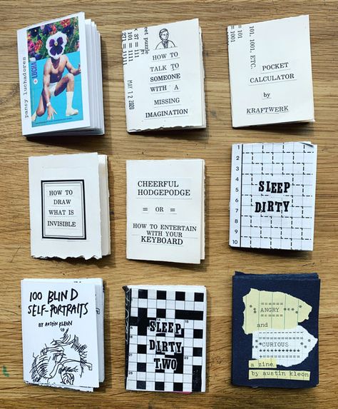 Austin Kleon, Art Zine, Zine Design, Art Journal Inspiration, Artist Books, Book Making, Sheet Of Paper, Journal Inspiration, Book Design