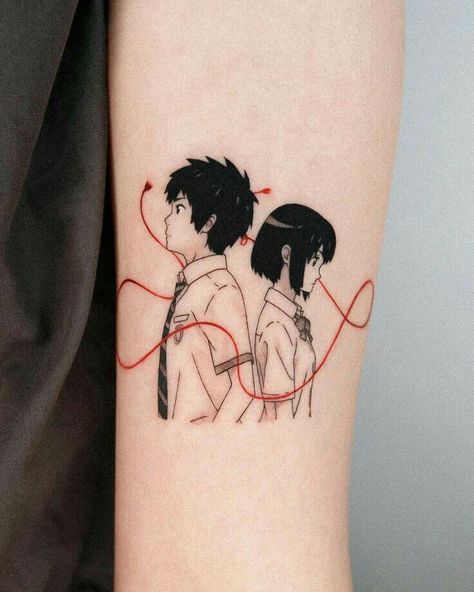 Ghibli Tattoo, Your Name Anime, Movie Tattoo, Manga Tattoo, Witch Tattoo, Cartoon Character Tattoos, Meaningful Tattoo, Tatuaje A Color, Line Art Tattoos