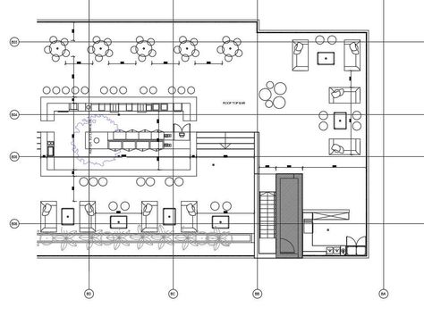 Hotel Roof top Bar floor plan design is given in this AutoCAD Drawing. Download the AutoCAD 2D DWG file. - Cadbull Rooftop Cafe Plan, Roof Top Restaurant Design Plan, Roof Top Cafe Design, Roof Top Bar Design, Roof Top Restaurant Design, Roof Top Terrace Designs, Rooftop Plan, Restaurant Design Plan, Roof Garden Hotel