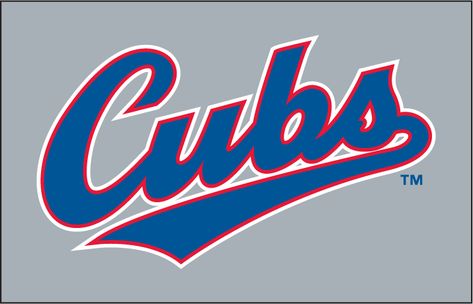 Chicago Cubs Wordmark Logo  1994     Road  Cubs Scripted In Blue With Cubs Wallpaper, Cubs Logo, Mlb Team Logos, Dj Logo, Chicago Cubs Baseball, Mlb Logos, Word Mark Logo, Virtual Museum, Sports Logos