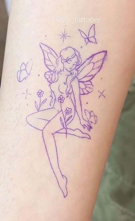 Curvy Fairy Tattoo, Colorful Fairy Tattoo, Whimsical Fairy Tattoo, Small Fairy Tattoos Simple, Angel Fairy Tattoo, Moon Fairy Tattoo, Mini Fairy Tattoo, Naked Fairy Tattoo, Minimalist Fairy Tattoo