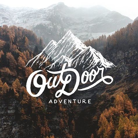 OutDoor Adventure Outdoor Fonts, Outdoors Branding, Adventure Logos, And Typography, Adventure Graphic Design, Outdoor Branding, Adventure Logo Design, Adventure Fonts, Nature Font