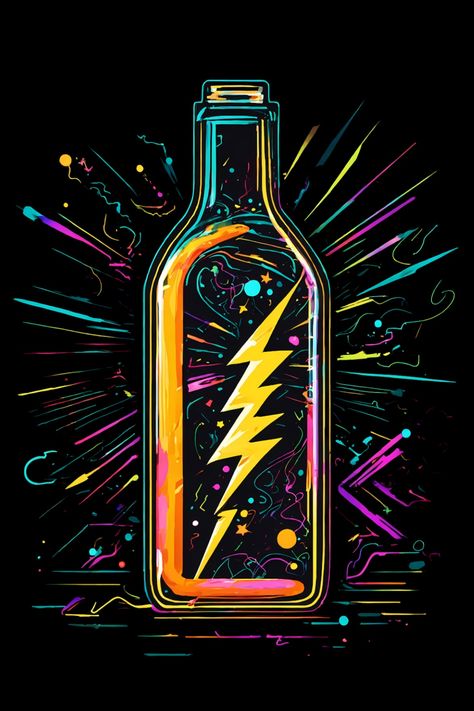 Lightning In A Bottle T-Shirt Lightning In A Bottle Tattoo, Lightning In A Bottle, Bottle Tattoo, Flash Art, Tshirt Designs, T Shirts, Tattoos, T Shirt, Quick Saves