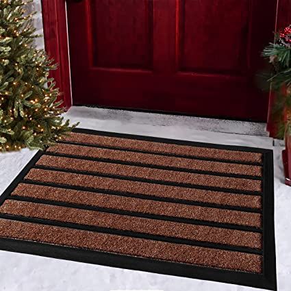 Outdoor Door Mats, Door Mats Outdoor, Inside Door Mat, Muddy Shoes, Christmas Door Mat, Outdoor Entryway, Brown Doors, Cool Doormats, Front Door Mat