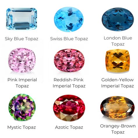 Gemstones Chart, Red Topaz, Jewelry Knowledge, Jewelry Education, Topaz Jewelry, Topaz Color, Expensive Jewelry, Minerals And Gemstones, Topaz Stone