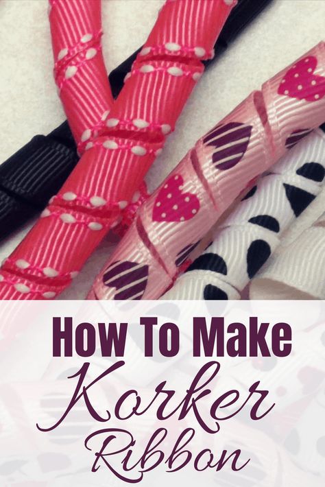 How to Make Korker Ribbon for Hair Bows and Other Craft Projects Korker Ribbon, Ribbon Tutorial, Ribbon For Hair, Ribbon Curls, Halloween Hair Bows, Big Hair Bows, Make Halloween, Bows Diy Ribbon, Diy Bows