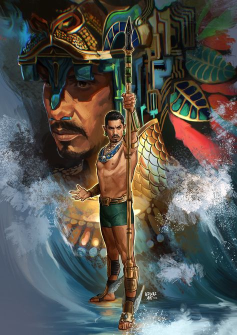 Namor Black Panther, Namor Marvel, Namor Mckenzie, Uzuri Art, Film Marvel, Marvel Fanart, Black Panther Art, Marvel Artwork, Marvel Villains