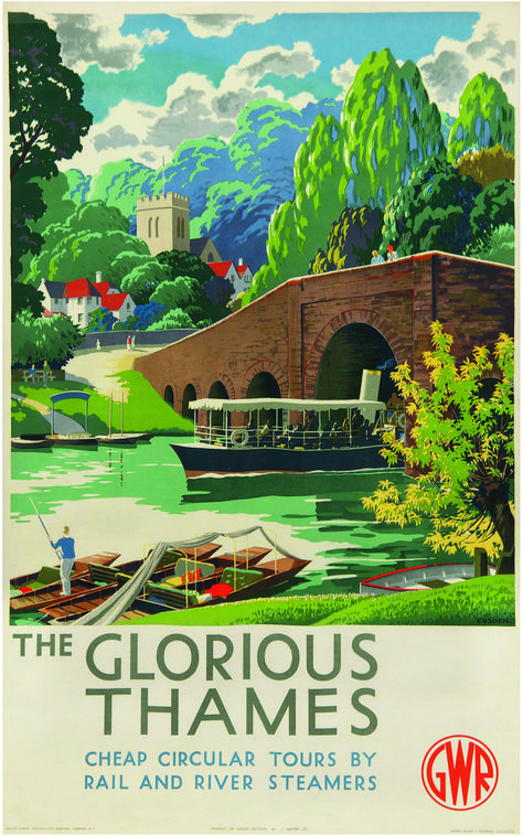 THE GLORIOUS THAMES, GWR | CUSDEN, Leonard Lot 49 | Flickr Posters Uk, Train Posters, Travel Advertising, Transportation Poster, Tourism Poster, Retro Kunst, Railway Posters, Train Art, British Rail