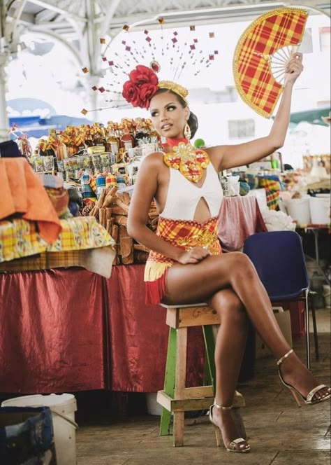 Guadeloupe Aesthetic, Haitian Culture, Show Up For Yourself, Caribbean Fashion, Theme Carnaval, Costume Carnaval, Girl Eating, Culture Day, Caribbean Culture