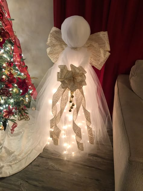 Snowman Tomato Cage, Tomato Cage Christmas Decorations, Tomato Cage Decorations, Tomato Cage Angel, Diy Angel Decorations, Diy Tomato Cage, Tomato Cage Crafts, Christmas Angels Diy, Tomato Cage Christmas