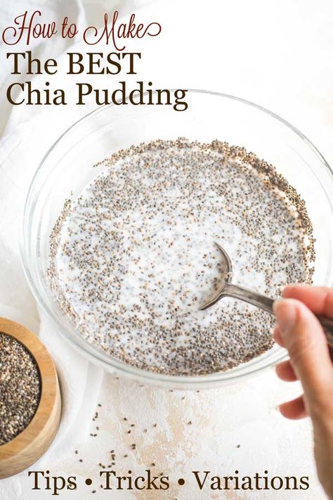 Copycat First Watch Chia Pudding, Basic Chia Seed Pudding, Big Batch Chia Seed Pudding, Over Night Chia Pudding Recipes, Large Batch Chia Pudding, Chi Seed Pudding Recipes, Smooth Chia Pudding, Chai Pudding Breakfast, Best Chia Seed Pudding