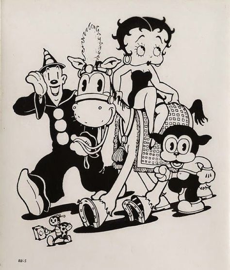 1930s Cartoons, Old School Cartoons, Betty Boop Cartoon, Betty Boop Art, Black Cartoon, Retro Cartoons, Old Cartoons, Hippie Art, Cartoon Profile Pics