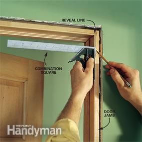 Interior Trim Work Basics | The Family Handyman Basic Carpentry Tools, Work Basics, Trim Carpentry, Interior Door Trim, Diy Handyman, Door Jamb, Revere Pewter, Door Casing, Door Molding