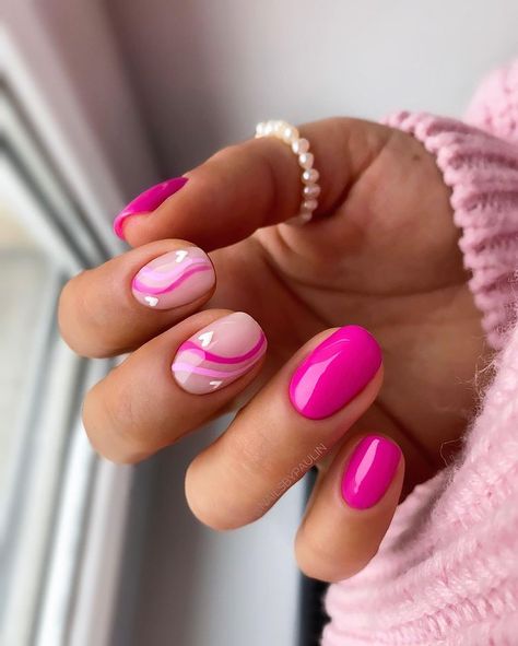 Gold Acrylic Nails, Pink Gel Nails, Short Gel Nails, Simple Gel Nails, Summery Nails, Her Nails, Cute Gel Nails, Shellac Nails, Nails 2024