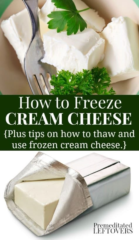 Freezing Cream, Freeze Cream Cheese, Freezing Cream Cheese, Freezing Milk, Freeze Vegetables, Freezing Food Guide, Recipes Using Cream Cheese, Freeze Food, Freeze Cream