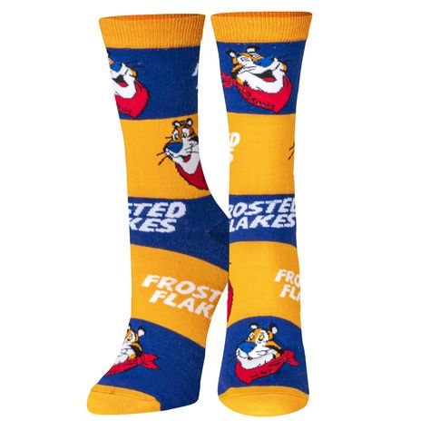 Funny Breakfast, Tony The Tiger, Tiger Logo, Socks Funny, Adidas Classic, Women's Socks, Crazy Socks, Men's Socks, Socks For Men