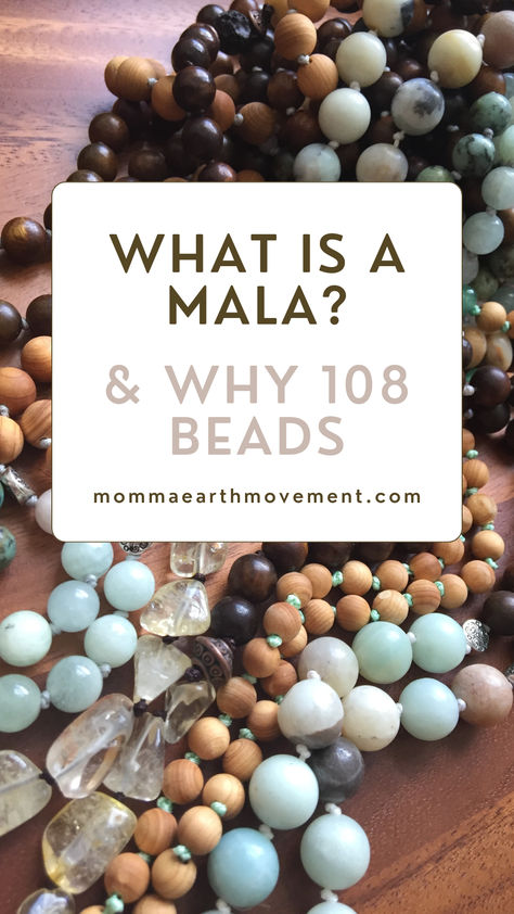 What are Mala beads and why 108 beads? A Mala is a string of beads traditionally used in meditation and prayer. It is a physical tool to help you count your mantras and stay focused within your meditation. They provide a grounding tool to come back when your mind starts to wander from your intentional head space. Diy Meditation Beads, Mala Mantra, Mala Beads Diy, Yoga Teaching, Zen Den, Meditation Prayer, Mommy Time, Mala Meditation, Meditation Beads