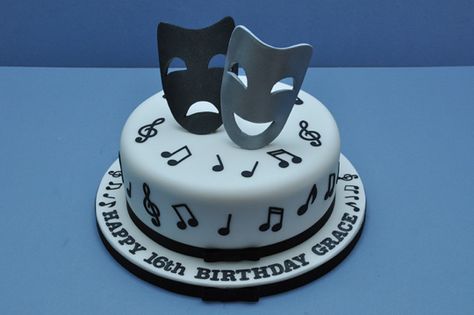 Theater Cake, Musical Theatre Cake Ideas, Musical Theatre Cake, Bolo Musical, Theatre Cake, Music Themed Cakes, Piano Cakes, Music Cakes, Cake Decorating Icing