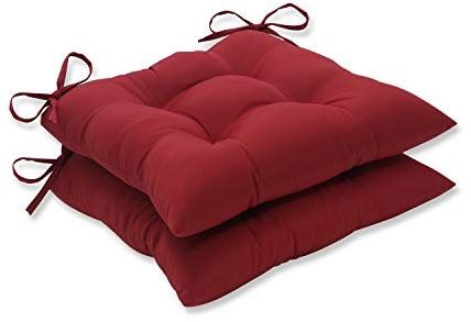 Pillow Perfect Indoor/Outdoor Red Solid Tufted Seat Cushion, 2-Pack: Amazon.ca: Home & Kitchen Kitchen Chair Pads, Tufted Seat Cushion, Outdoor Dining Chair Cushions, Chaise Lounge Cushions, Outdoor Dining Chair, Tufted Chair, Patio Chair Cushions, Outdoor Seat Cushions, Patio Furniture Cushions