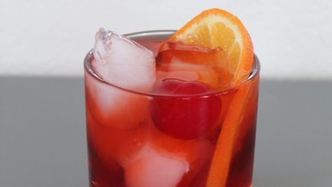 Cherry Bounce, Old Fashioned Cherries, Brandy Old Fashioned, Allegheny Mountains, Orange Wheels, Cherry Cocktail, Cherry Recipes, Angostura Bitters, Old Fashioned Recipes