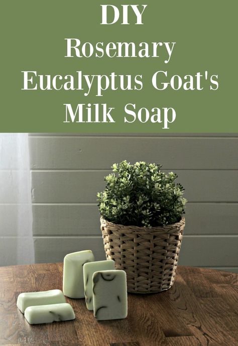 Fresh Rosemary Eucalyptus Goat's Milk Soap Rosemary Soap, Goat Milk Soap Recipe, Eucalyptus Soap, Milk Soap Recipe, Goat Milk Recipes, Goat Soap, Soap Skincare, Easy Soap Recipes, Soap Making Recipes