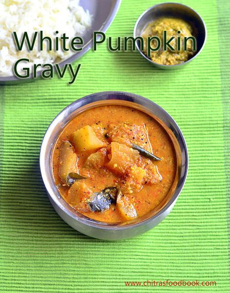 Pumpkin kootu Pumpkin Sabji, Pumpkin Sambar, White Pumpkin Recipes Indian, Japanese Pumpkin Curry, Sri Lankan Pumpkin Curry, Kootu Recipe, Yellow Pumpkin, Veg Curry, South Indian Food