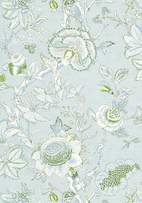 RITTENHOUSE, Sky Blue, T4145, Collection Richmond from Thibaut Thibaut Wallpaper Bedroom, Thibaut Wallpaper Foyer, Thibaut Wallpaper Dining Room, Thibault Wallpaper, Blue And Green Wallpaper, Bathroom Wallpapers, Wallpaper Thibaut, Blue Green Wallpaper, Green Floral Wallpaper