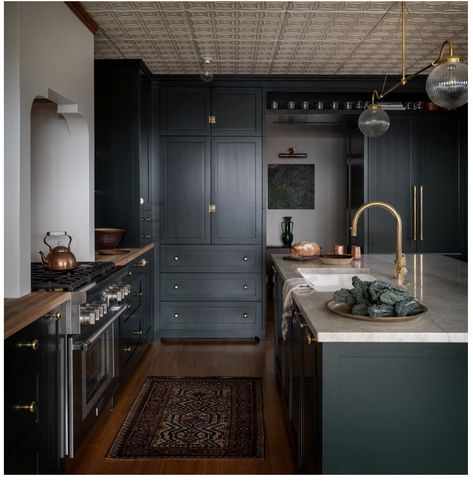 Moody Kitchen, Victorian Kitchen, Kitchen Cabinet Colors, Home Modern, Cabinet Colors, Green Kitchen, Historic Home, Kitchen Inspo, Kitchen Reno