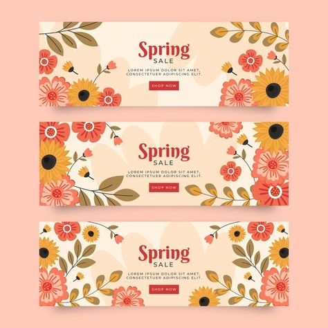 Spring Sale Design, Hero Banner, Spring Sale Banner, Flower Banner, Palmetto Moon, Banner Inspiration, Website Banner Design, Flowers Iris, Banner Design Layout