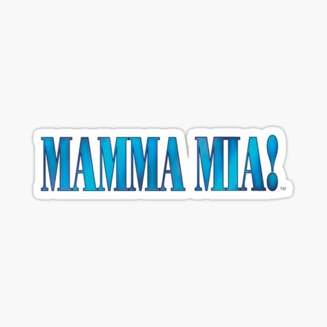 Mama Mia Stickers, Movies Stickers, Sticker Design Inspiration, Cute Laptop Stickers, Macbook Stickers, Stickers Redbubble, Computer Sticker, Scrapbook Stickers Printable, Mama Mia