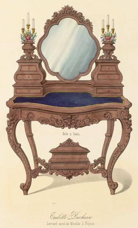 Rococo furniture Victorian Props Concept Art, Room Rendering, Ancestral House, Rococo Revival, Rococo Furniture, Regency Furniture, Regency Era Fashion, Classical Furniture, Victorian Furniture