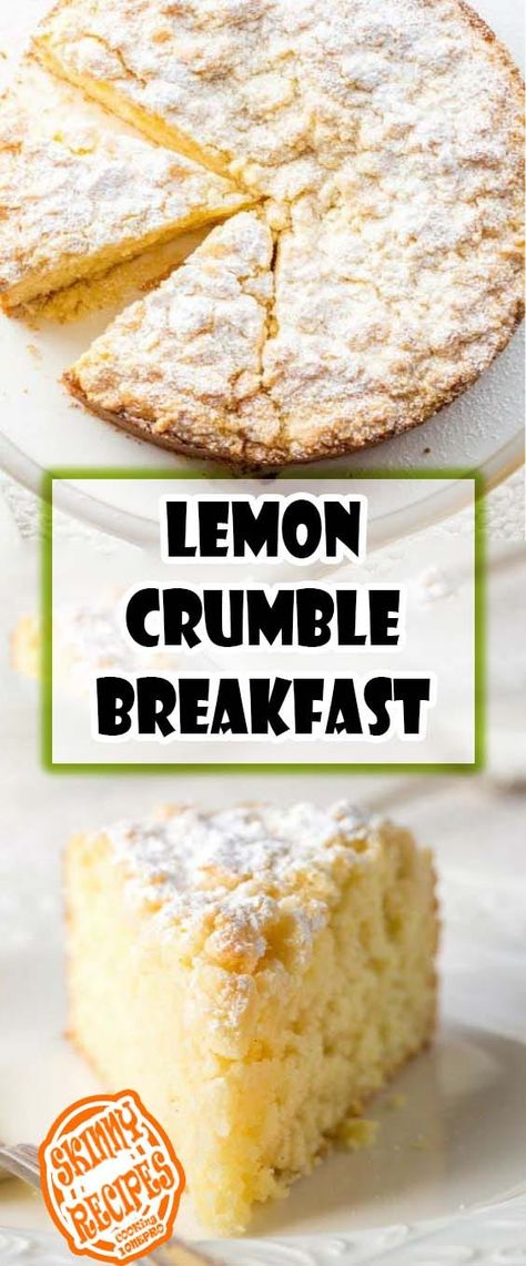 Lemon Crumble Breakfast Cake Lemon Crumble, Brunch Cake, Easy To Make Breakfast, Desserts Cake, Make Breakfast, Shortbread Recipes, Low Carb Pizza, Dessert Bar, Crumble Topping