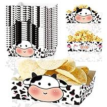 Cow Party Favors, Holy Cow Im One, First Birthday Decorations Girl, Cow Print Birthday, Party Favors Baby Shower, Cow Birthday Parties, Farm Animal Party, Birthday Party Snacks, Paper Food