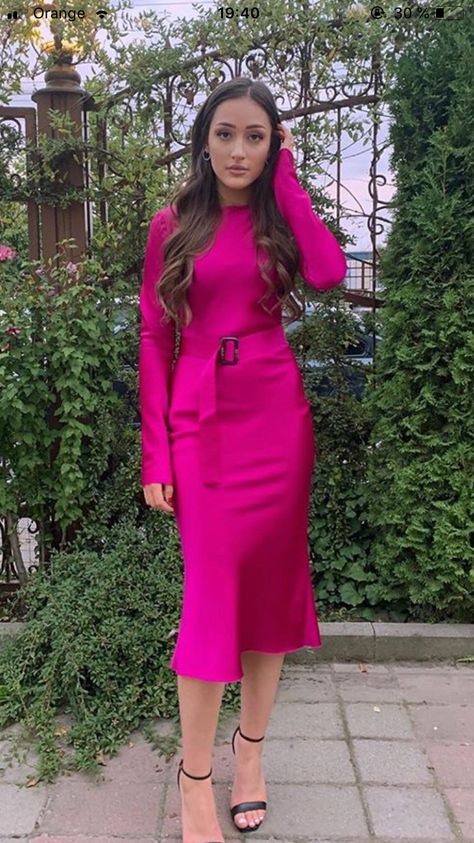 Satin Silk Dress, Civil Wedding Dresses, Business Outfits Women, Classy Work Outfits, Stylish Dress Book, Prom Outfits, Modest Fashion Outfits, Pink Outfits, Classy Dress