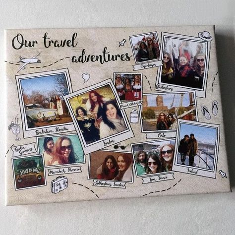 Travel Themed Room, Souvenir Ideas, Best Friend Family, Friend Scrapbook, Album Photo Scrapbooking, Travel Journal Scrapbook, Album Journal, Memory Journal, Travel Keepsakes