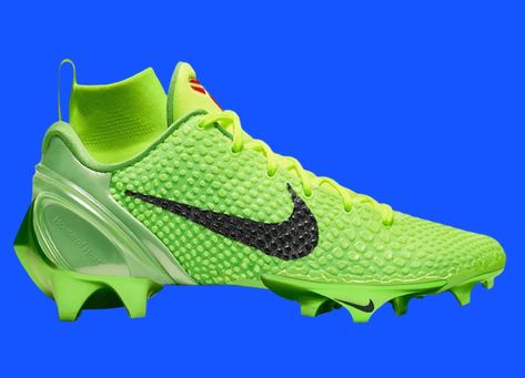 Kobe 6 Grinch, Custom Football Cleats, Sneaker Bar, Football Gear, Nike Vapor, Flag Football, Football Cleats, Sneaker Release, Football Games