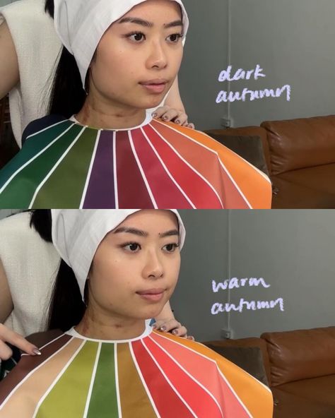 Guess my color season before scrolling through 🤭 did you guess it right? Best + worst color seasons shown at the end! I love that we’re not inherently “stuck” in just one color season, and it allows me to dress according to my mood + environment without sticking strictly to one palette only! What’s your color season? 💘 PS my skin tone is always considered “light neutral” when it comes to foundation matching if that helps! Color analysis studio: @styleforth in Singapore #coloranalysis12ty... Skin Color Analysis, Color Clothes For Skin Tone, Color For Neutral Skin Tone, Colours For Warm Undertone Skin, Skin Tone Seasons Color Theory, What Season Am I Color Palettes Quiz, Cool Warm Or Neutral Skin Tone, Foundation Matching, Colour Seasons Analysis