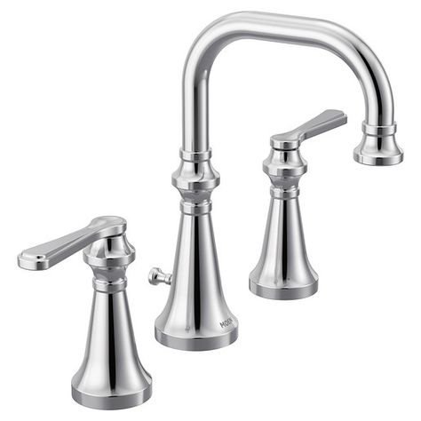 Colinet Chrome two-handle high arc bathroom faucet -- TS44102 -- Moen Moen Colinet, Touchless Faucet, Bathroom Faucets Chrome, Roman Tub Faucets, Widespread Bathroom Faucet, Bath Faucet, Faucet Handles, Lavatory Faucet, Tub Faucet