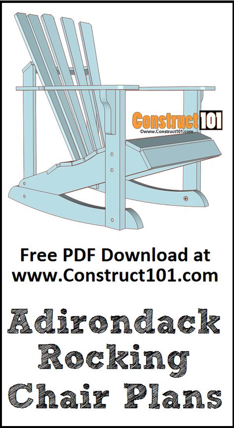 Grandpa Adirondack Chair Plans Free, Wood Plans Free, Adirondack Rocking Chair Plans Free, Diy Wood Shop Organization, Rocking Adirondack Chairs, Free Adirondack Chair Plans, How To Make A Rocking Chair, Diy Adirondack Chair Plans Free, Rocking Chair Plans How To Build