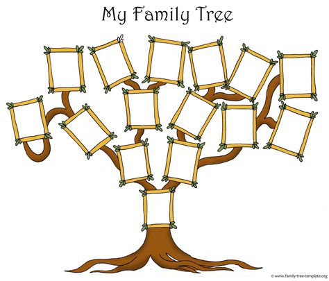 Original free family tree template with picure frames for family members. Family Tree Examples, Family Tree Template Excel, Family Tree Template Word, Family Tree Images, Blank Family Tree Template, Ancestry Chart, Free Family Tree Template, Genealogy Tree, Family Tree Picture Frames