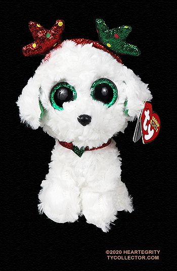 Christmas Beanie Boos, Beanie Boo Dogs, Dog Reference, Ty Stuffed Animals, Christmas Beanie, Beanie Boo, Ty Beanie Boos, Beanie Boos, Under The Mistletoe