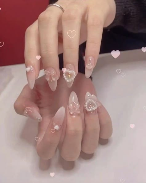 Cute Pink Nails, Asian Nails, Hello Kitty Nails, Blush Nails, Really Cute Nails, Pretty Gel Nails, Soft Nails, Kawaii Nails, Pink Nail