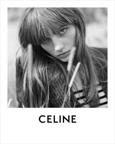 Celine Campaign, Fran Summers, Smokey Eyeshadow, Campaign Fashion, Hedi Slimane, Portrait Shots, French Girl, Effortless Chic, Black And White Photographs