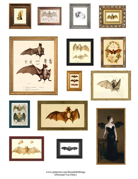 Printable Dollhouse Miniatures 1:12 Scale - Vintage Bat Illustrations Halloween Paintings Framed Art Haunted Dollhouse Decor 1/12 Scale - Free Digital Collage Sheet - Free Printable #freeprintable #printableminiatures #printabledollhouseminiatures Haunted House Dollhouse, Printable Dollhouse Miniatures, Halloween Spell Book, Halloween Diorama, Printable Dollhouse, Dollhouse Halloween, Black Living, Haunted Dollhouse, Dollhouse Printables